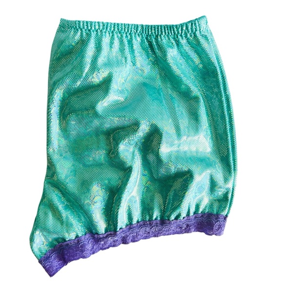 Miss Alphabet Blue Holographic Lovecore Hotpants - Picture 2 of 5